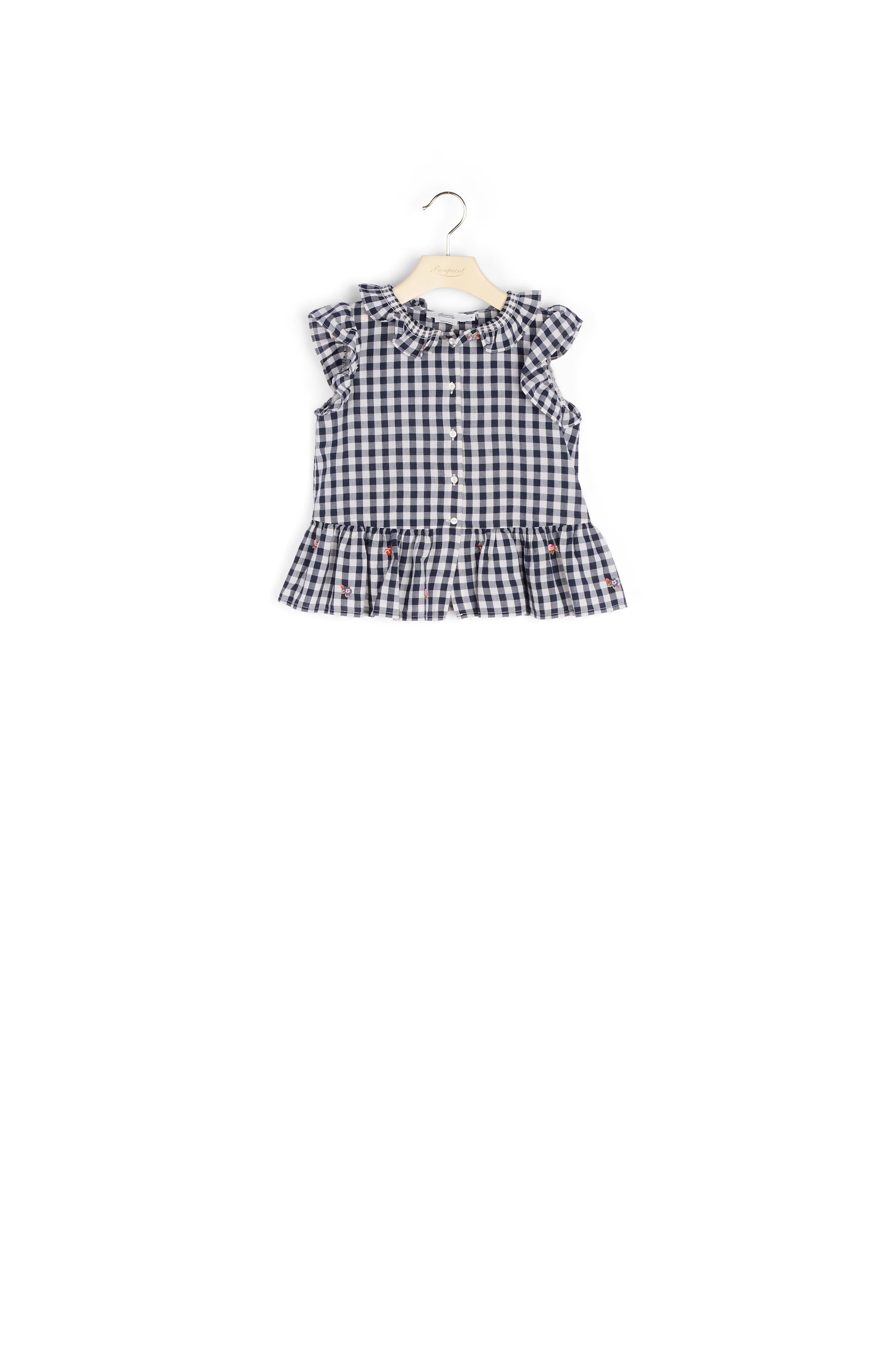 Chemisier à carreaux et volants - Bonpoint vintage