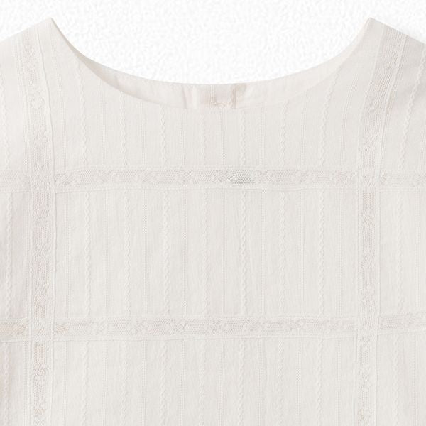 Blouse en coton et dentelle - Bonpoint vintage