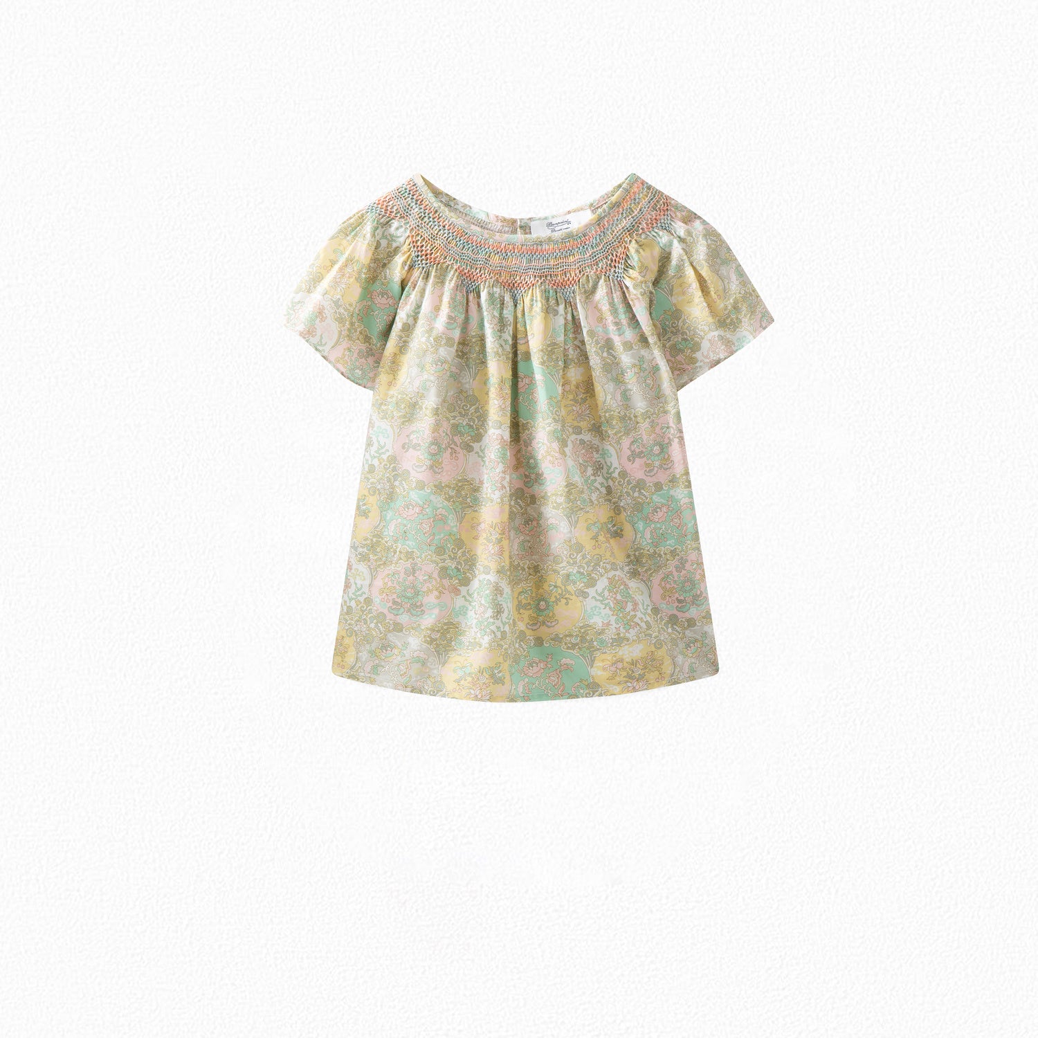 Blouse smockée tissu Liberty exclusif - Bonpoint vintage