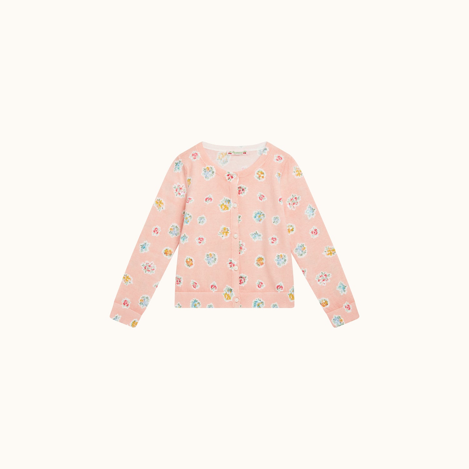 Cardigan en coton imprimé - Bonpoint vintage