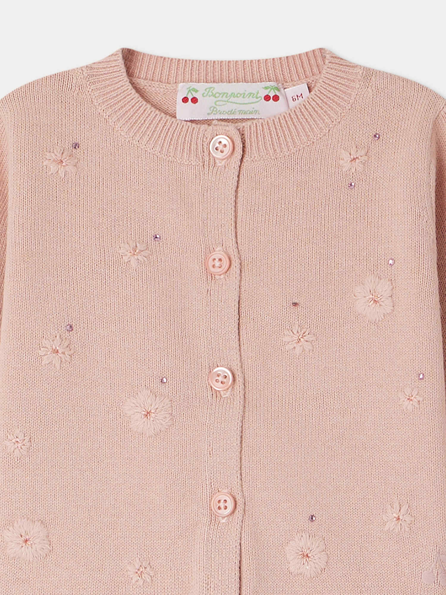 Cardigan Claudie sérigraphié - Bonpoint vintage