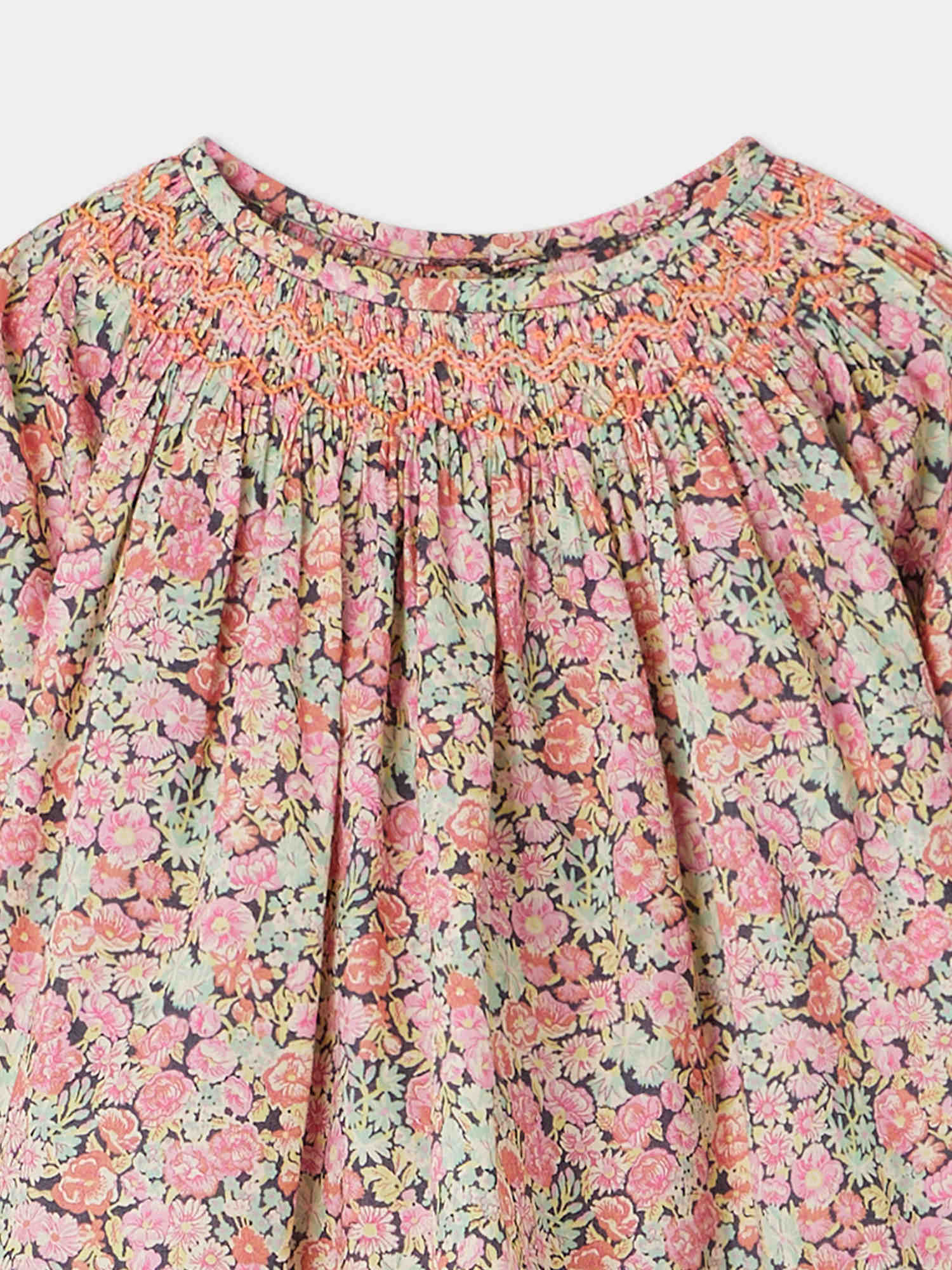 Blouse smockée Griotte - Bonpoint vintage