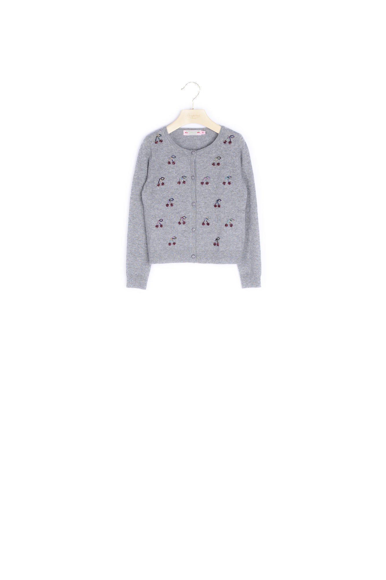 Cardigan cerises brodées - Bonpoint vintage