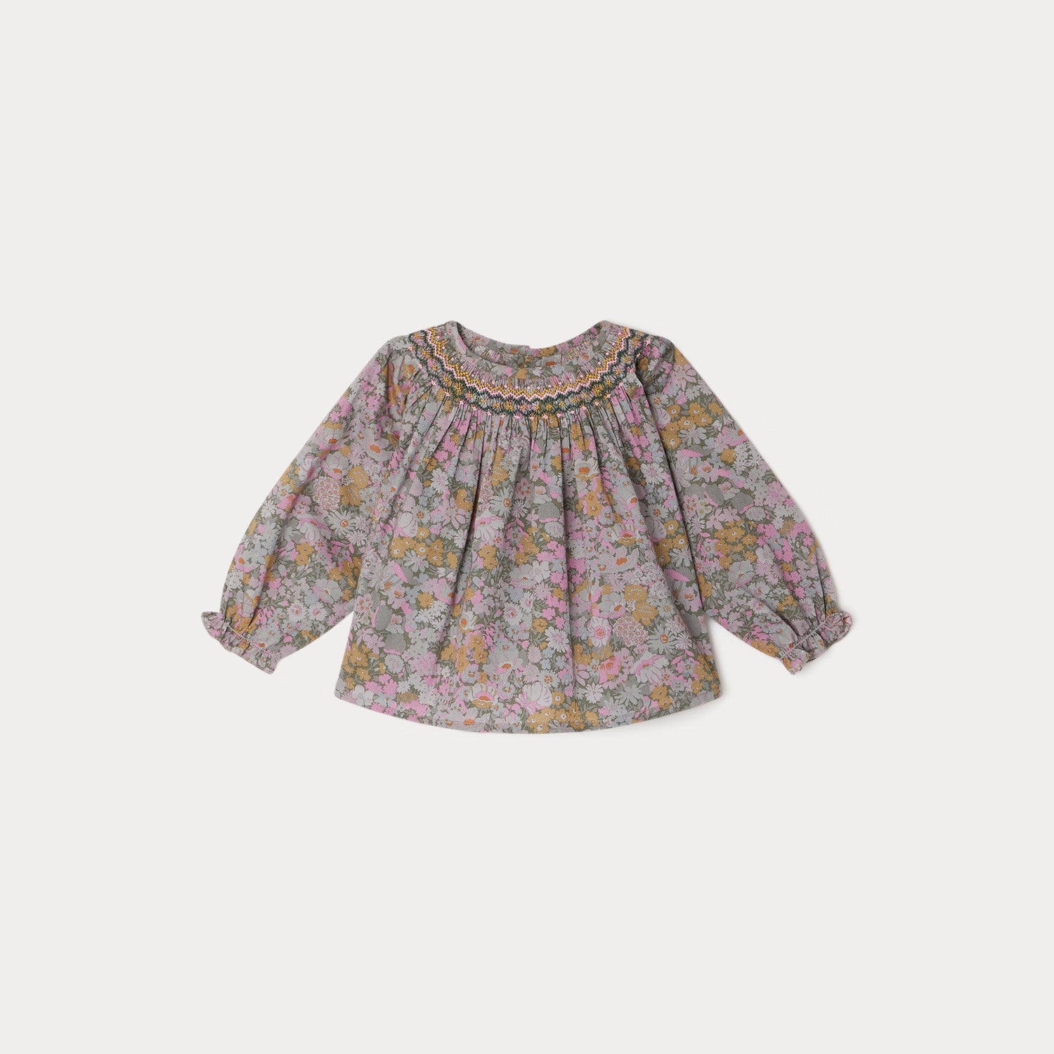 Blouse smockée Griotte - Bonpoint vintage