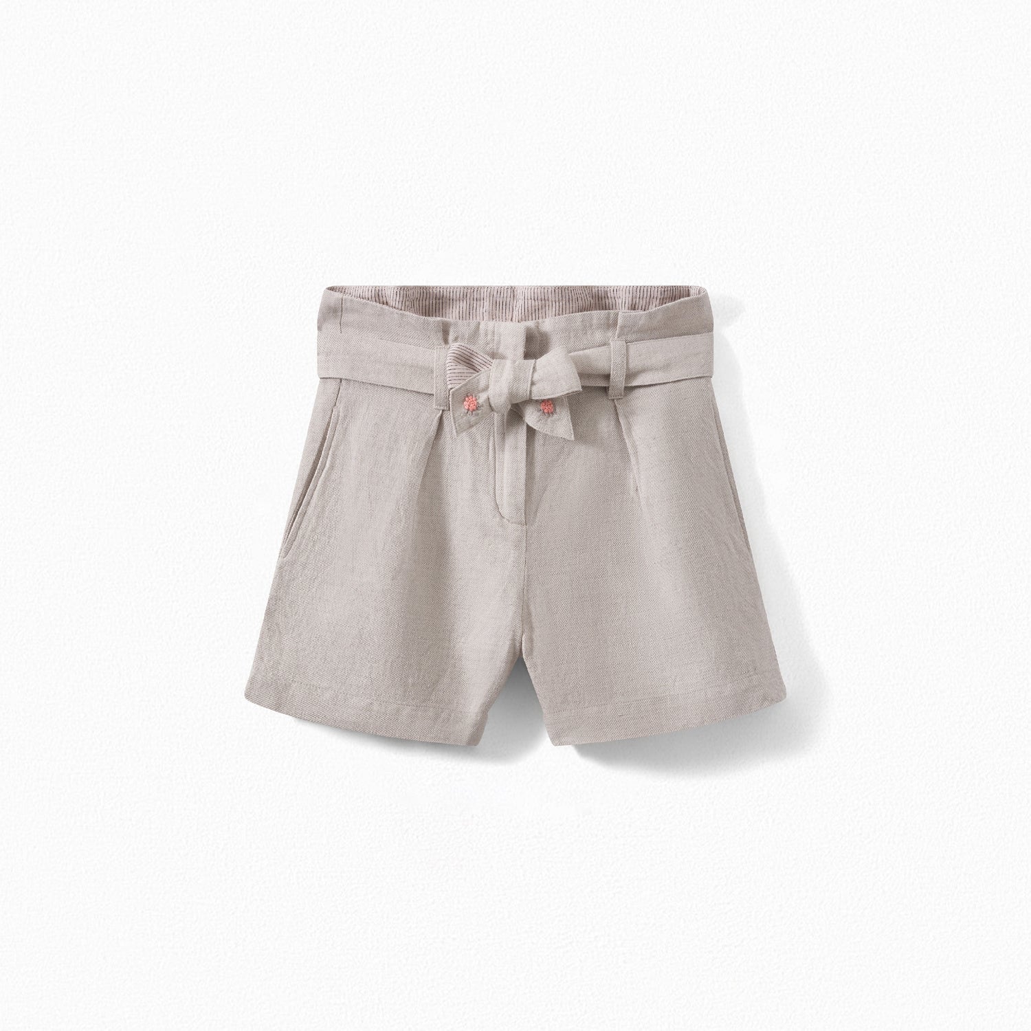 Short à ceinture brodée main - Bonpoint vintage