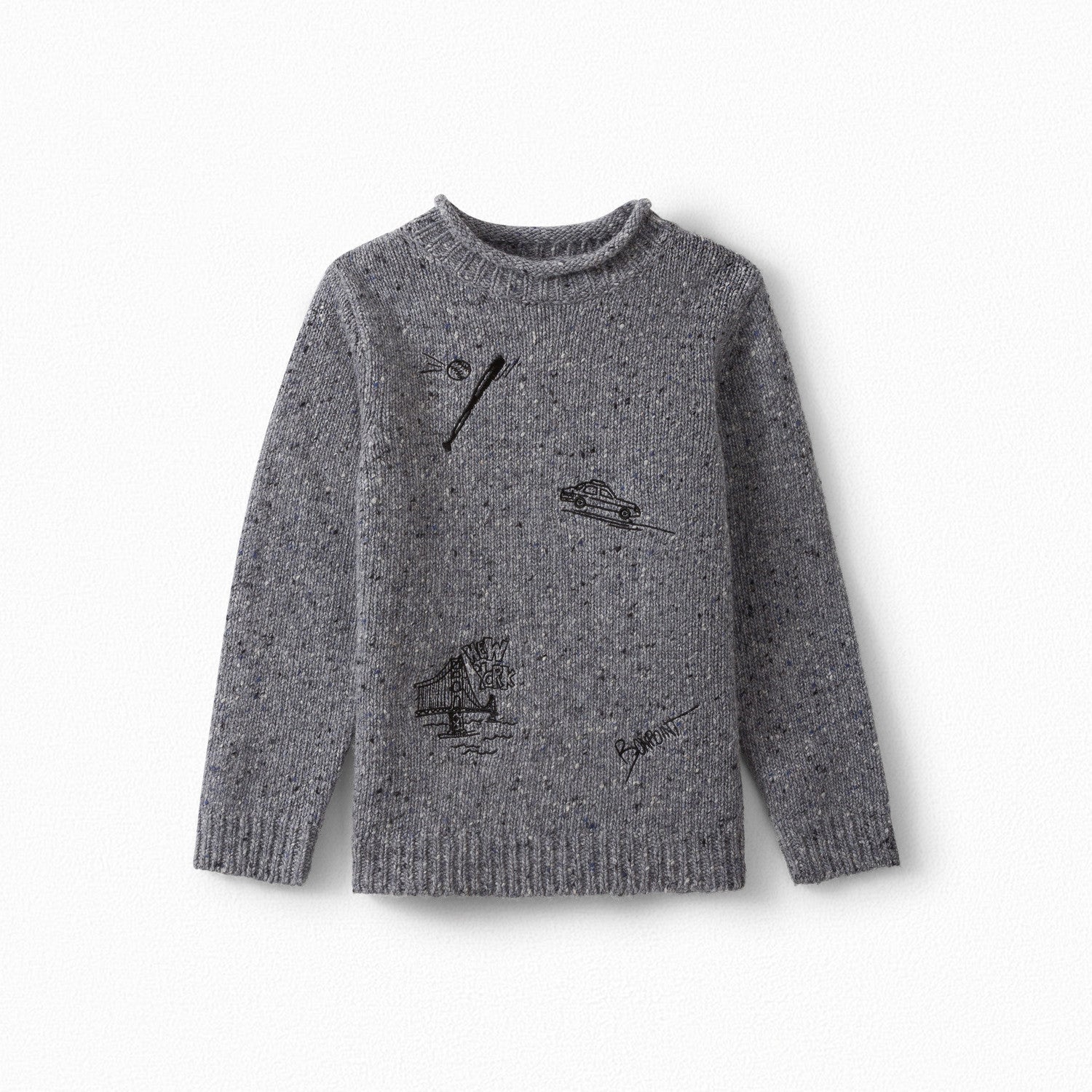 Pull brodé - Bonpoint vintage