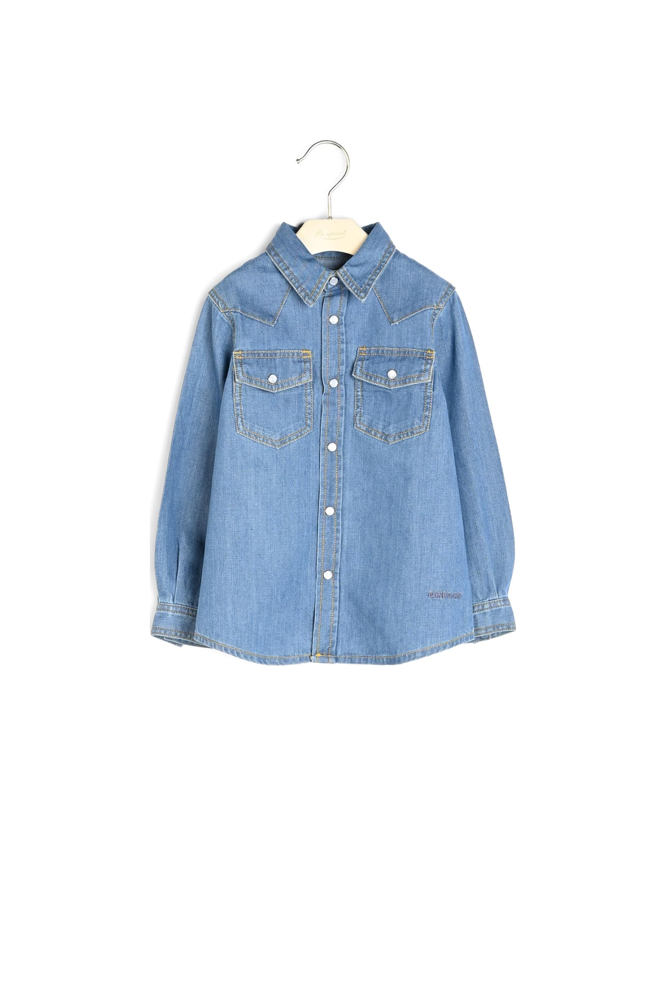 Chemise en denim rebrodé - Bonpoint vintage