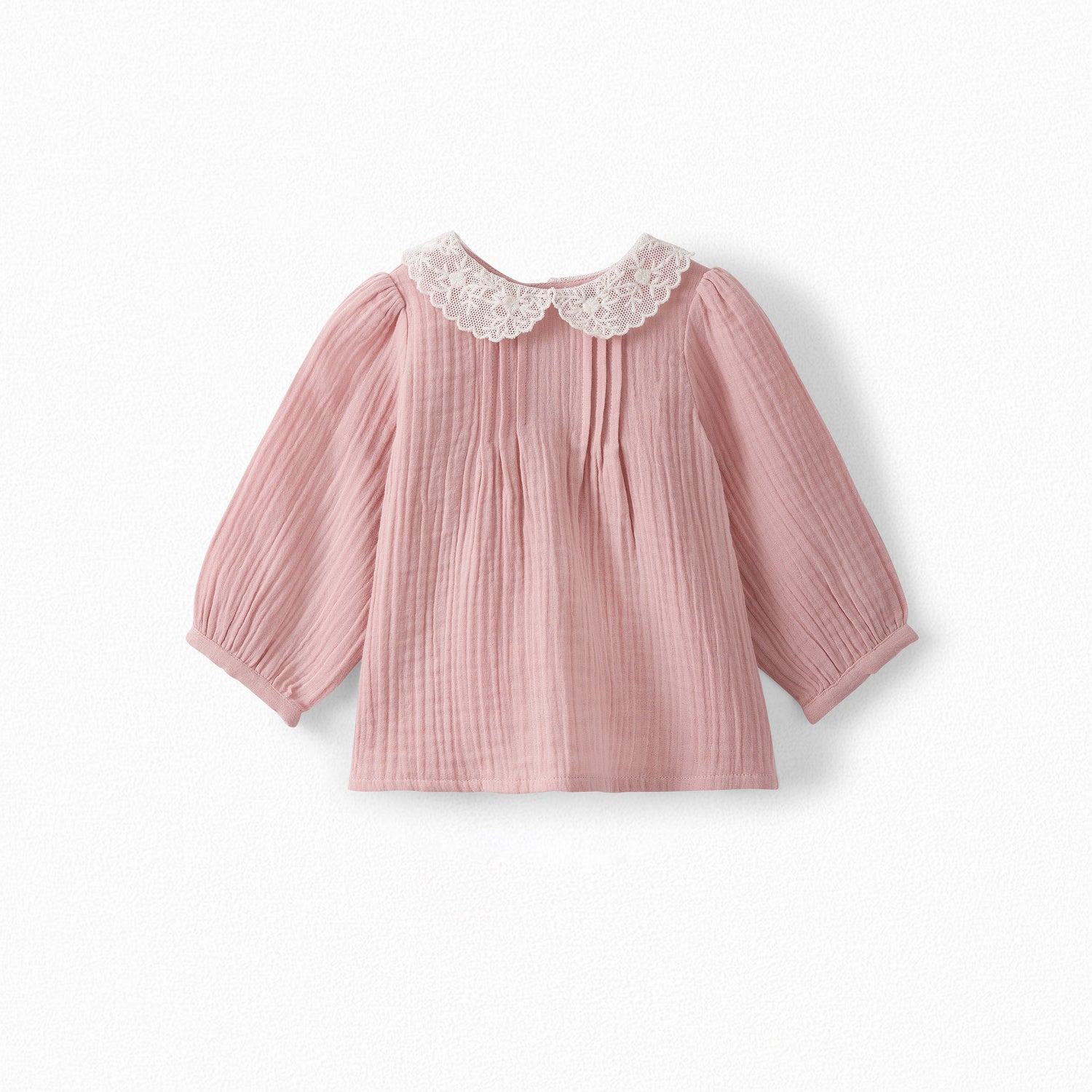 Blouse à col en tulle brodé - Bonpoint vintage