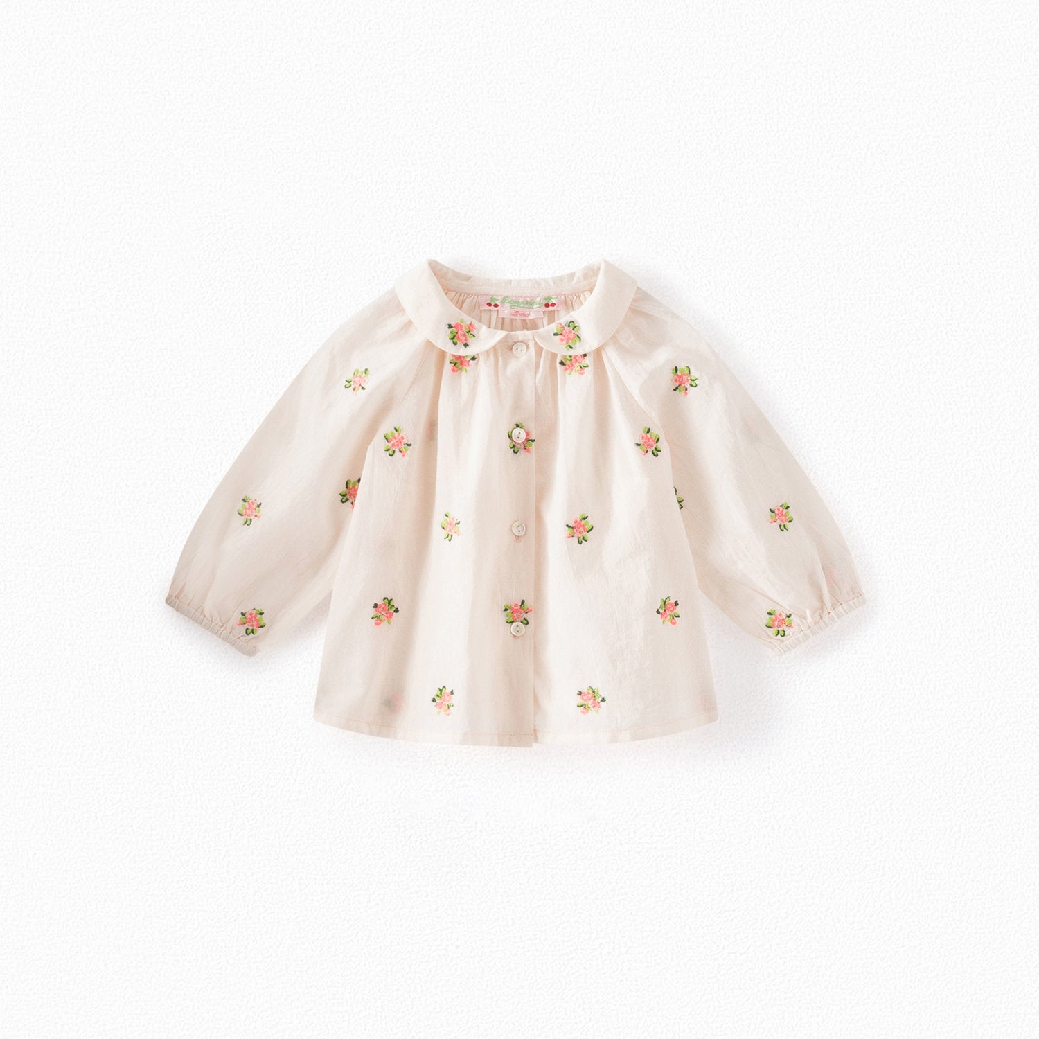 Blouse en voile de coton brodé - Bonpoint vintage