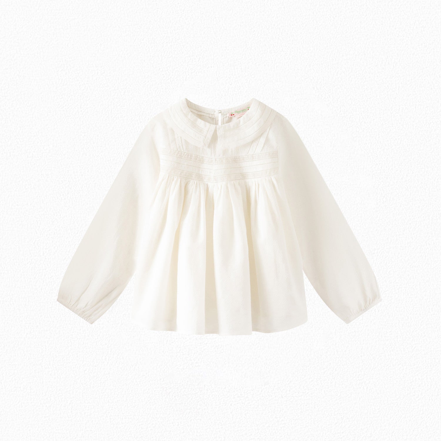 Blouse en coton et dentelle - Bonpoint vintage