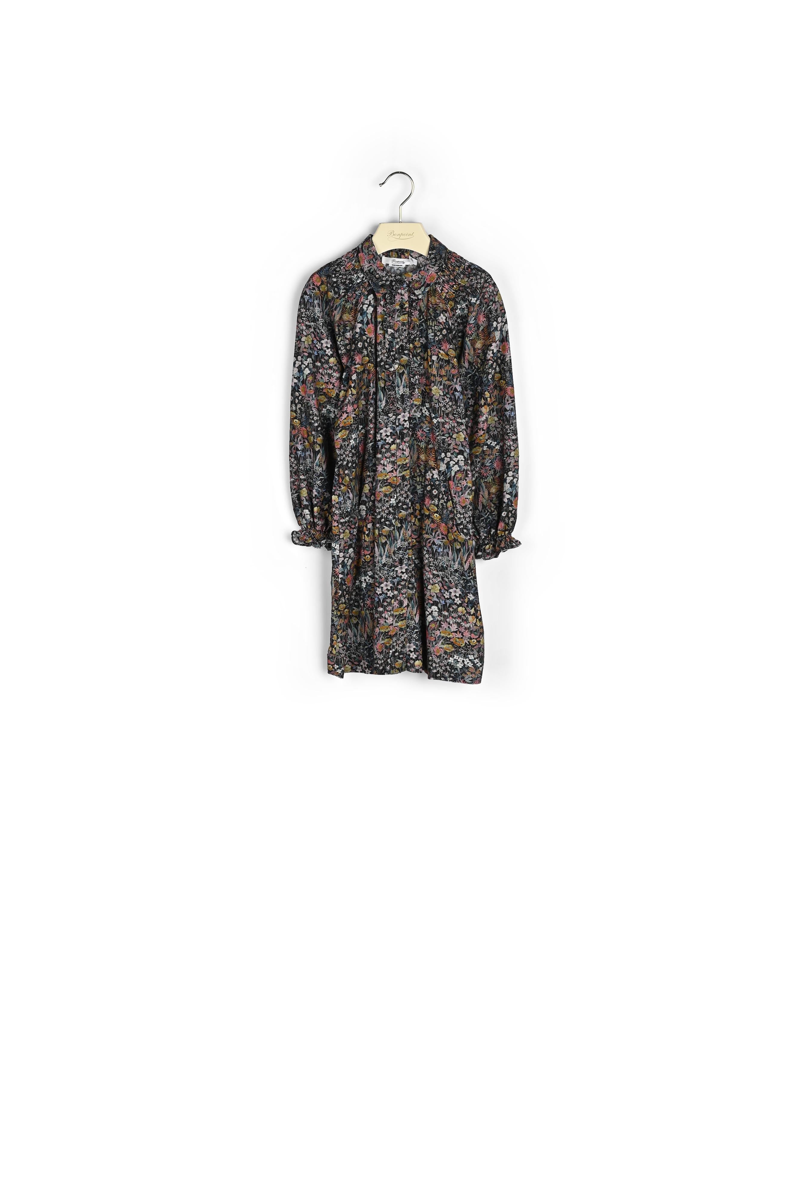 Robe  en velours tissu Liberty - Bonpoint vintage