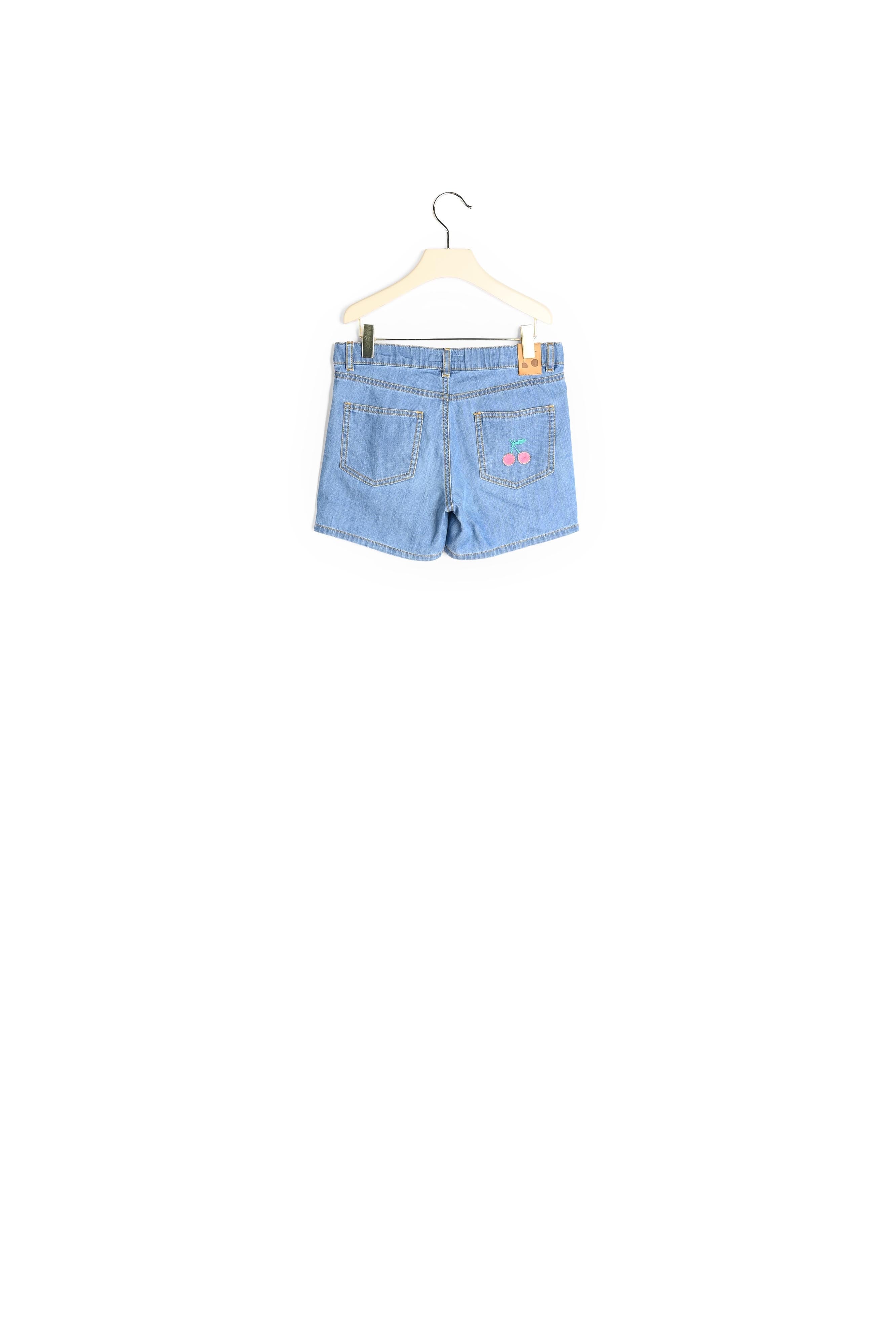Short en denim rebrodé - Bonpoint vintage