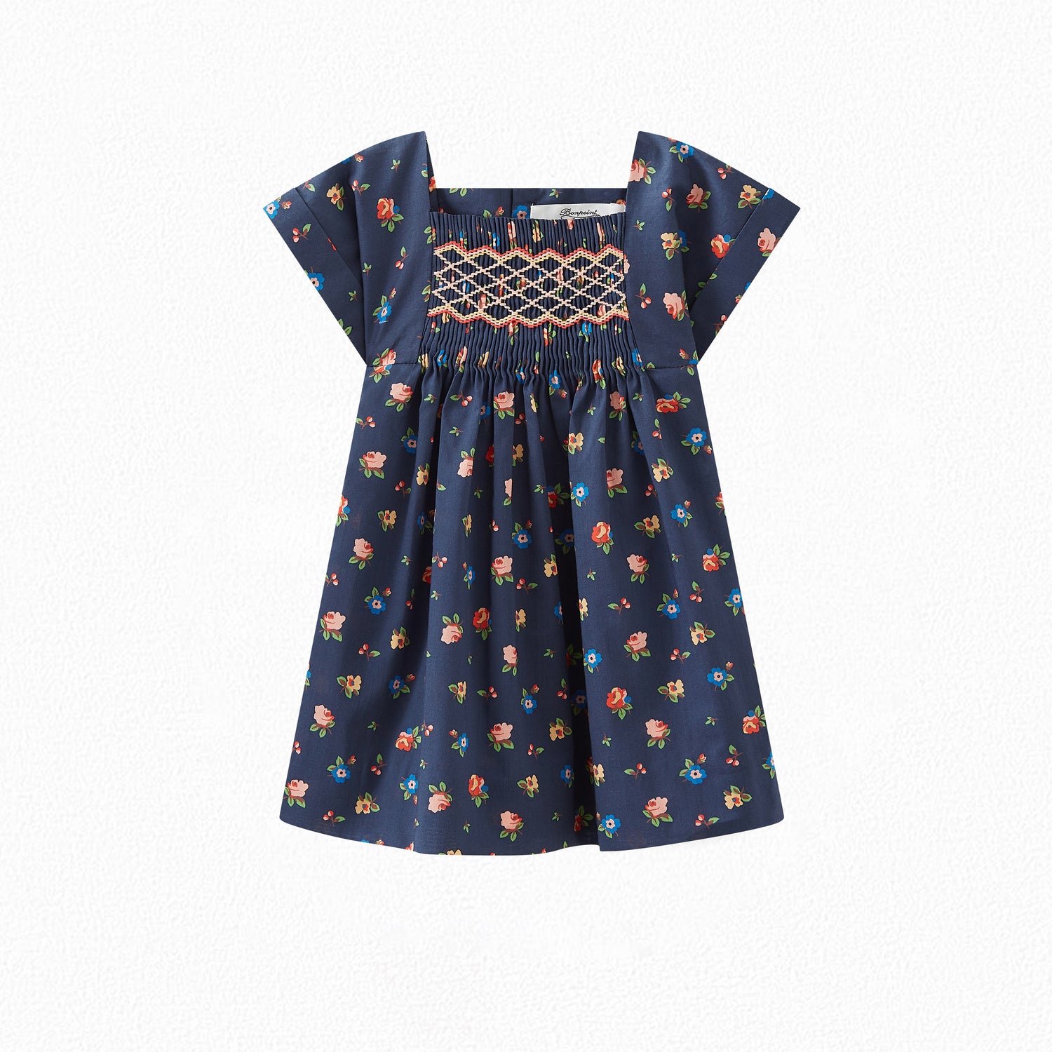 Robe smockée en tissu Liberty - Bonpoint vintage