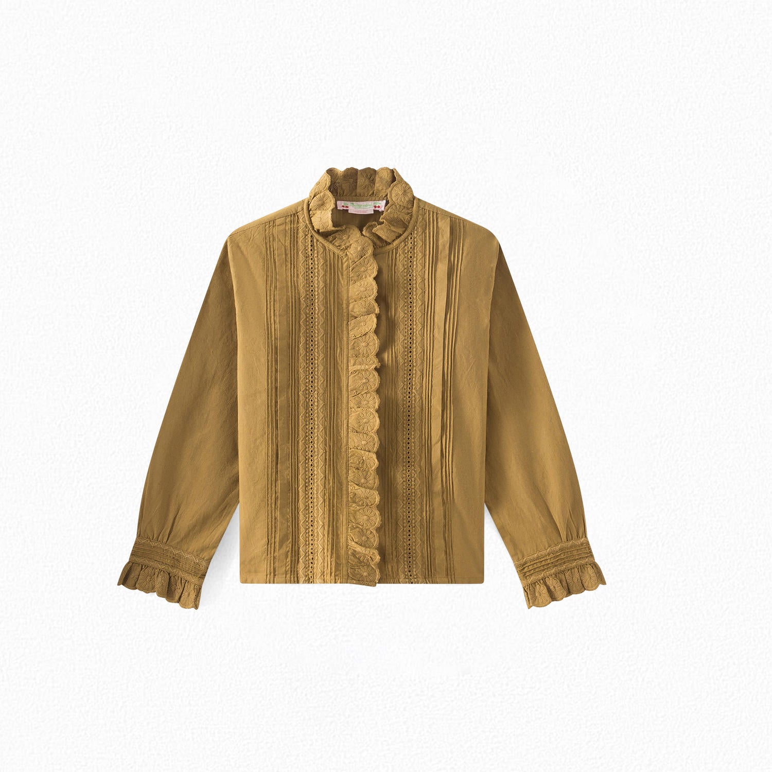 Blouse plissée et brodée - Bonpoint vintage