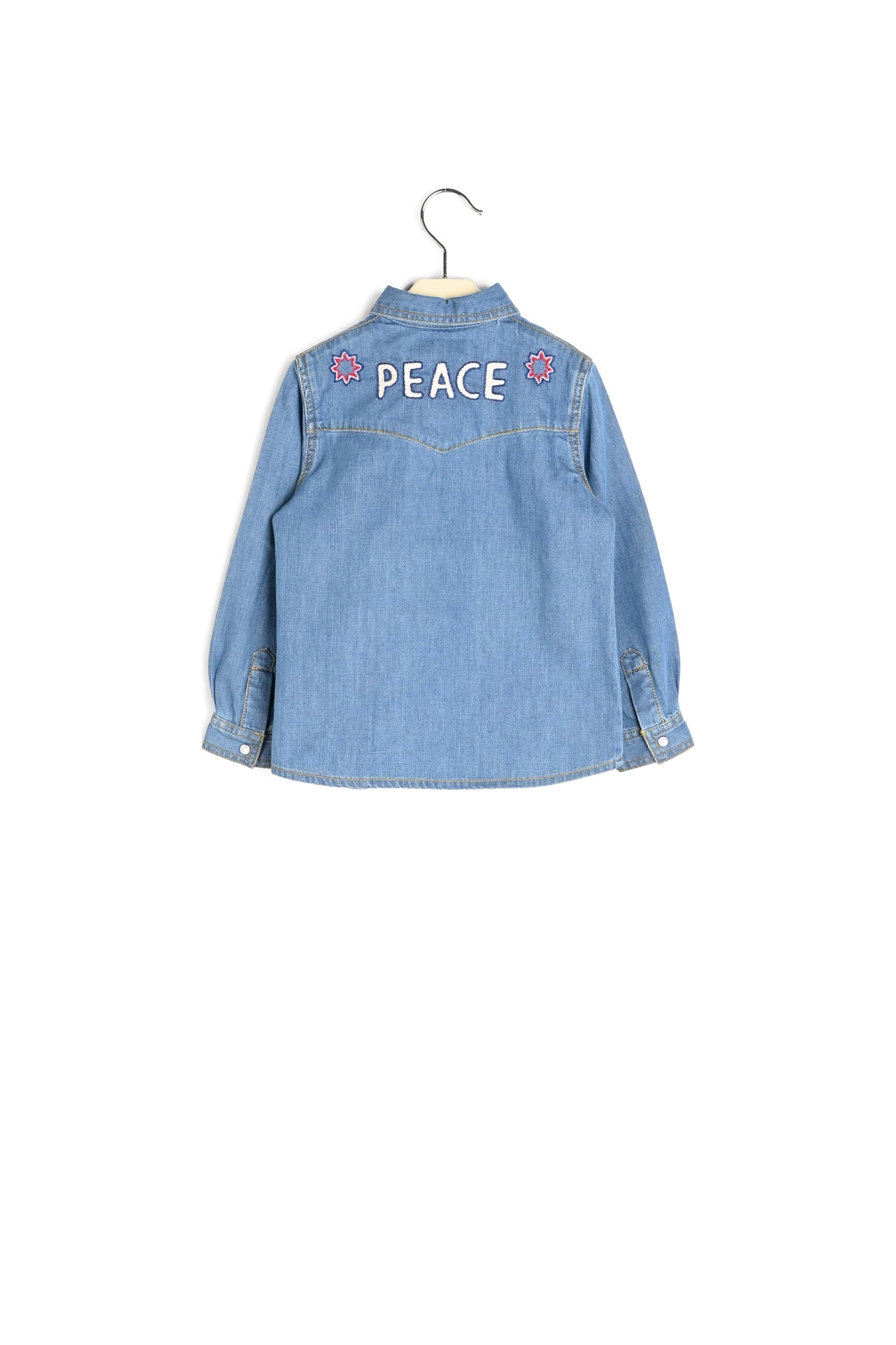 Chemise en denim rebrodé - Bonpoint vintage