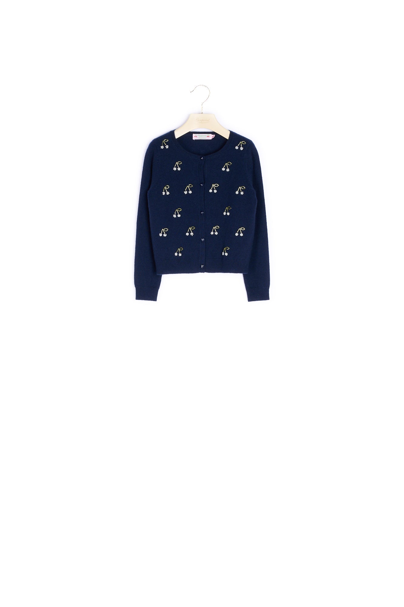 Cardigan cerises brodées - Bonpoint vintage