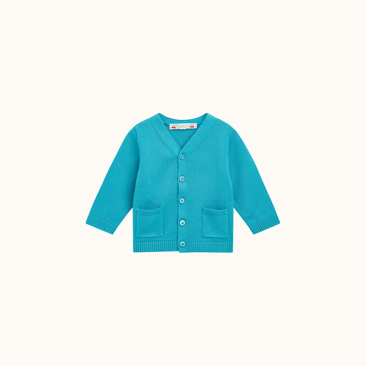 Cardigan col V à poches - Bonpoint vintage