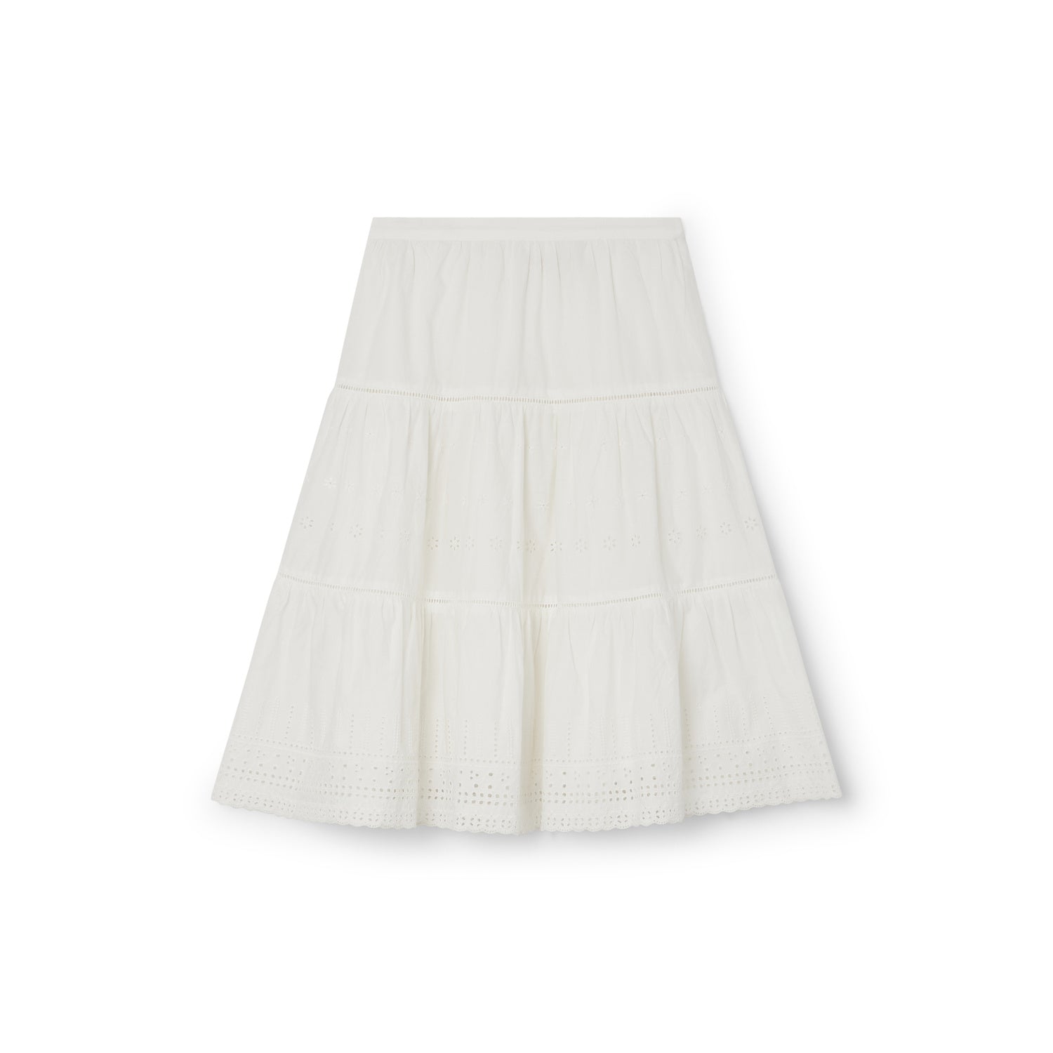 Jupe en coton brodé - Bonpoint vintage