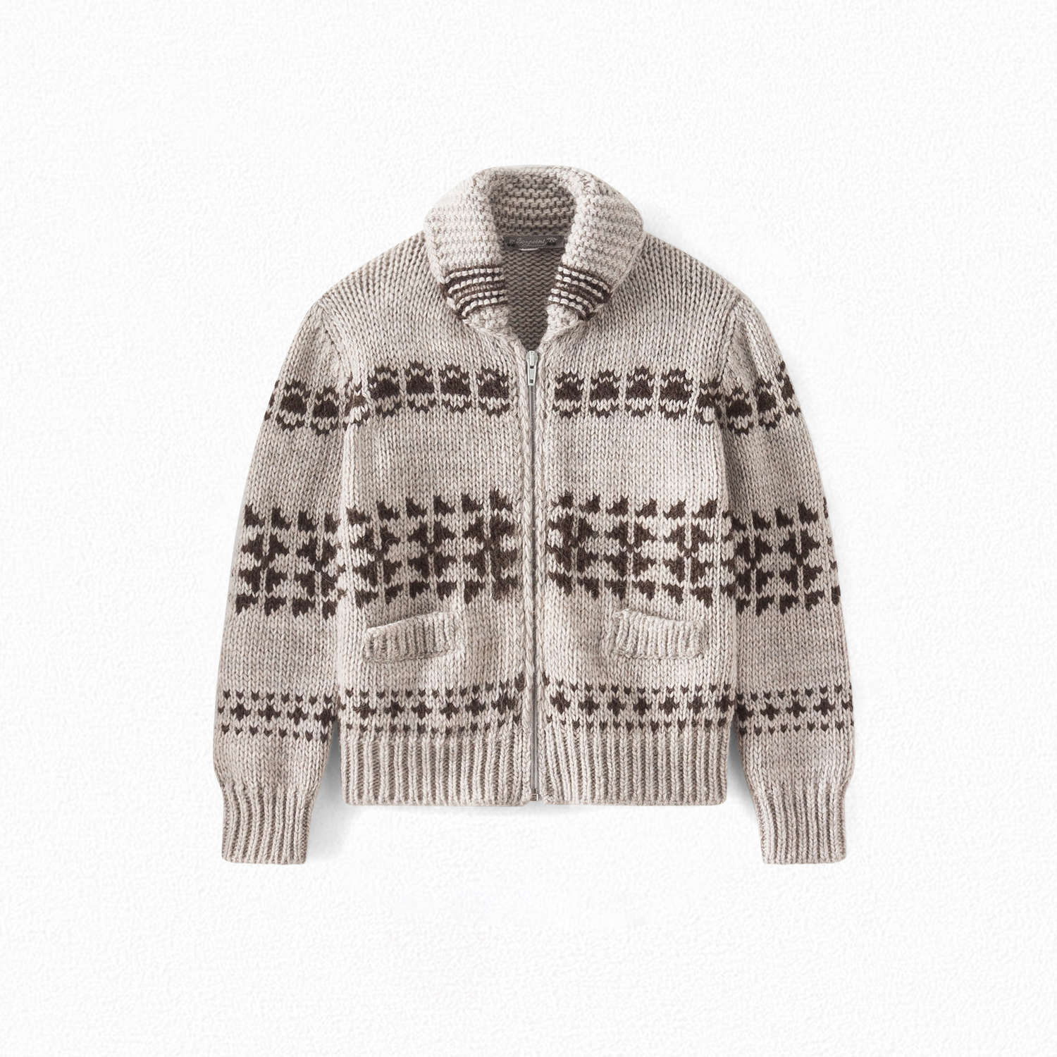 Cardigan zippé galet - Bonpoint vintage