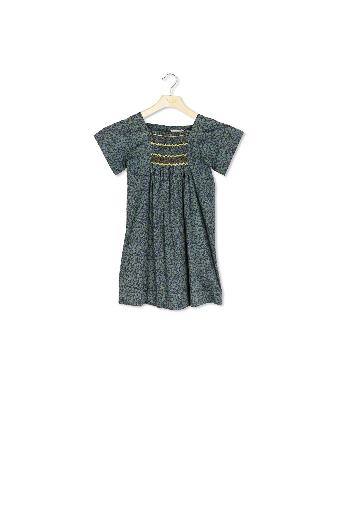 Robe smockée brodée main - Bonpoint vintage